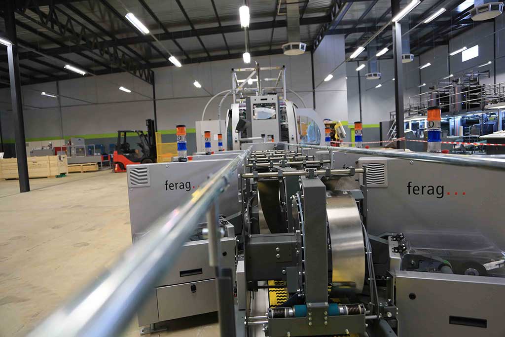 The Ferag inserting line